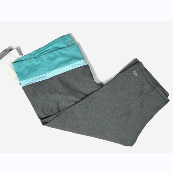 Champion High Performance Capri Leggings Gray Blue XXL NWT Fitted Activewear - Picture 2 of 11